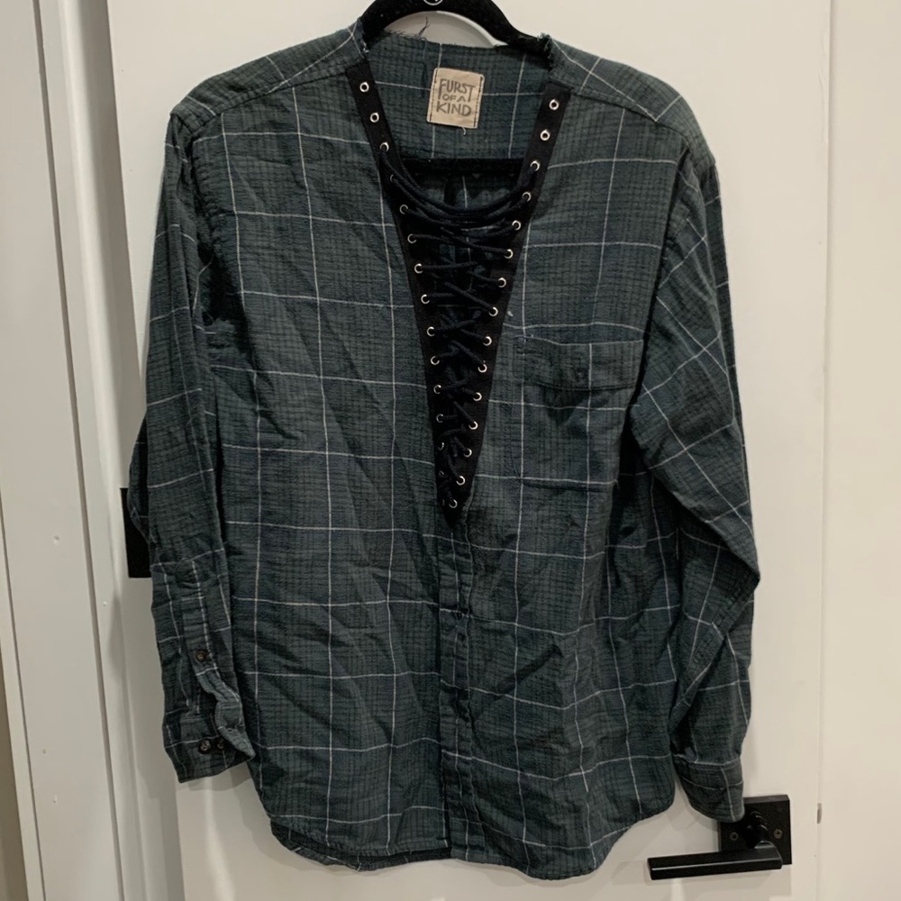 Furst of a kind green and black flannel